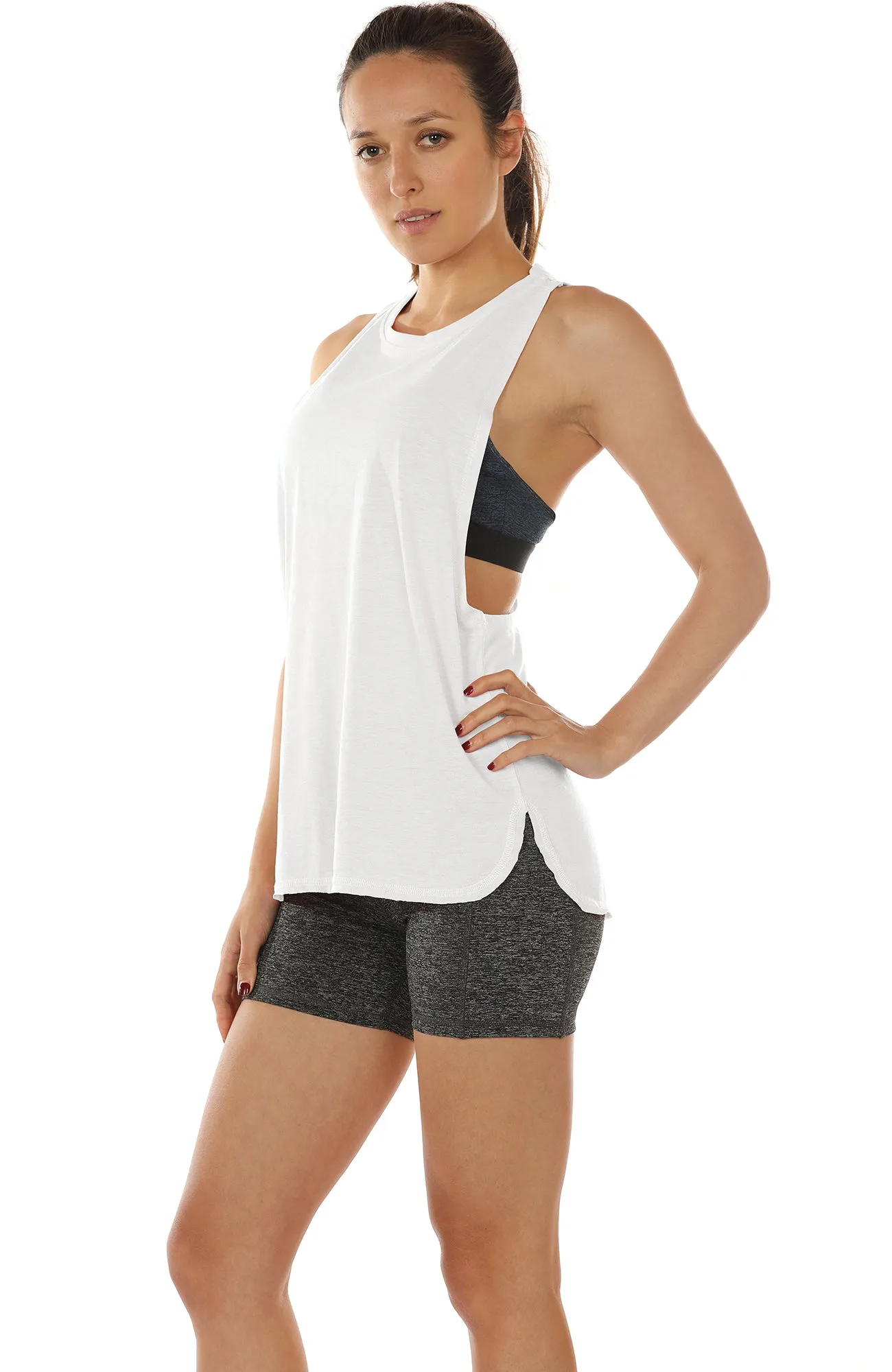 TK16-S icyzone Yoga Tops Activewear Workout Clothes Sports Racerback Tank Tops for Women