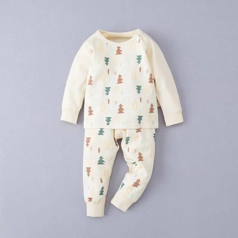 Unisex Trees Printed Winter Jumper and Pants Set