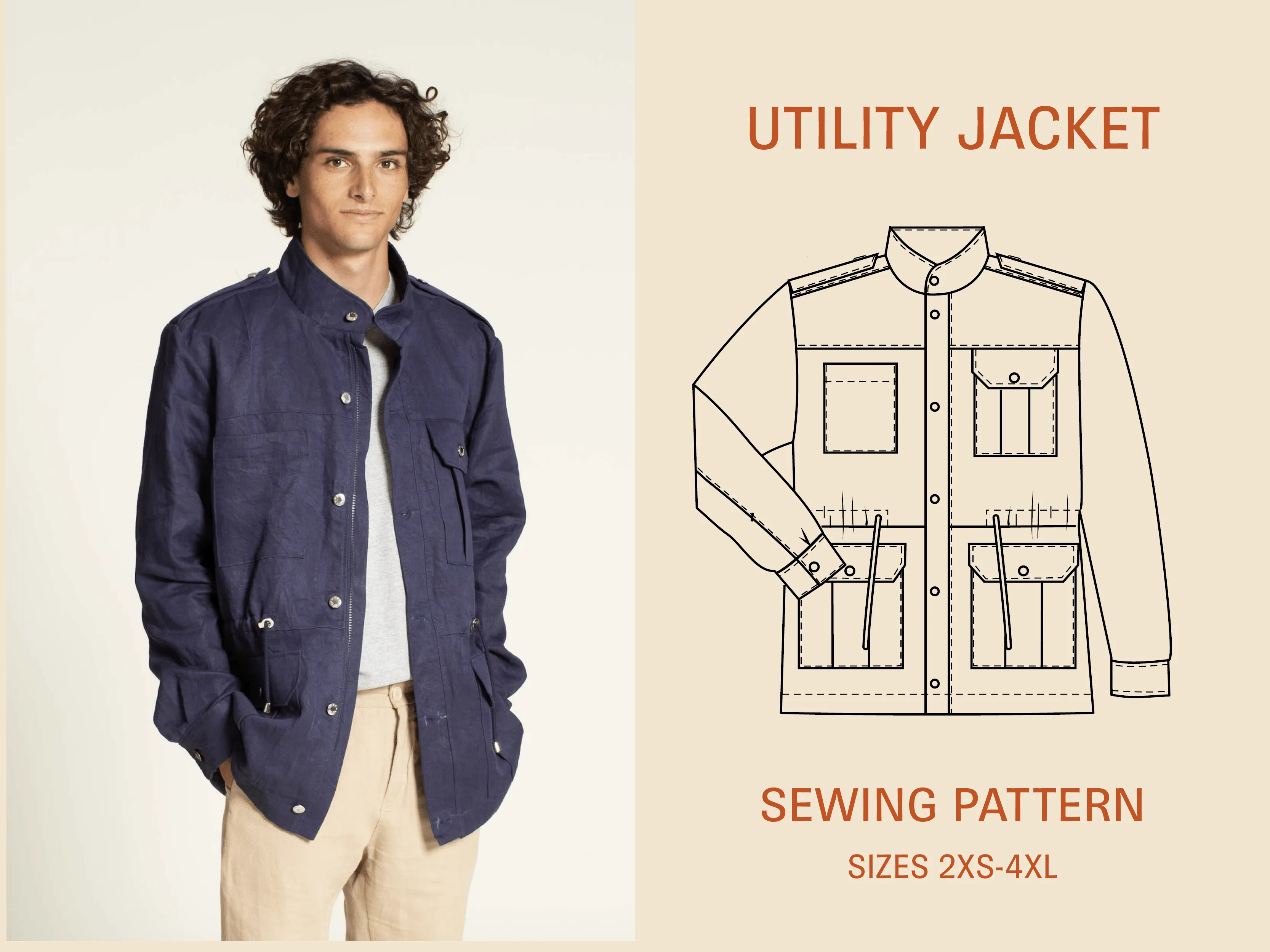 Utility jacket sewing pattern