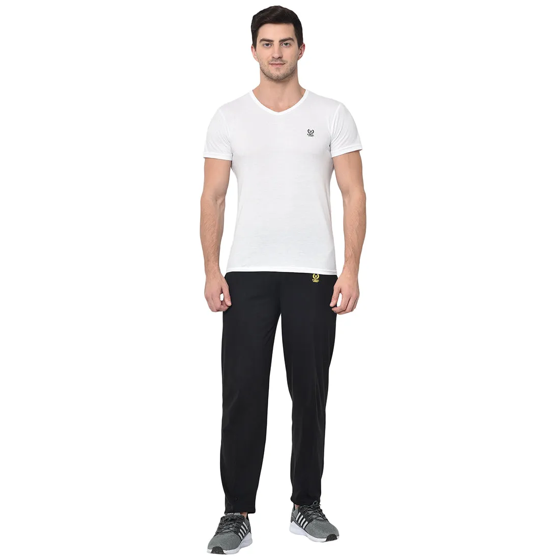 Vimal Jonney Black Cotton Trackpant For Men's