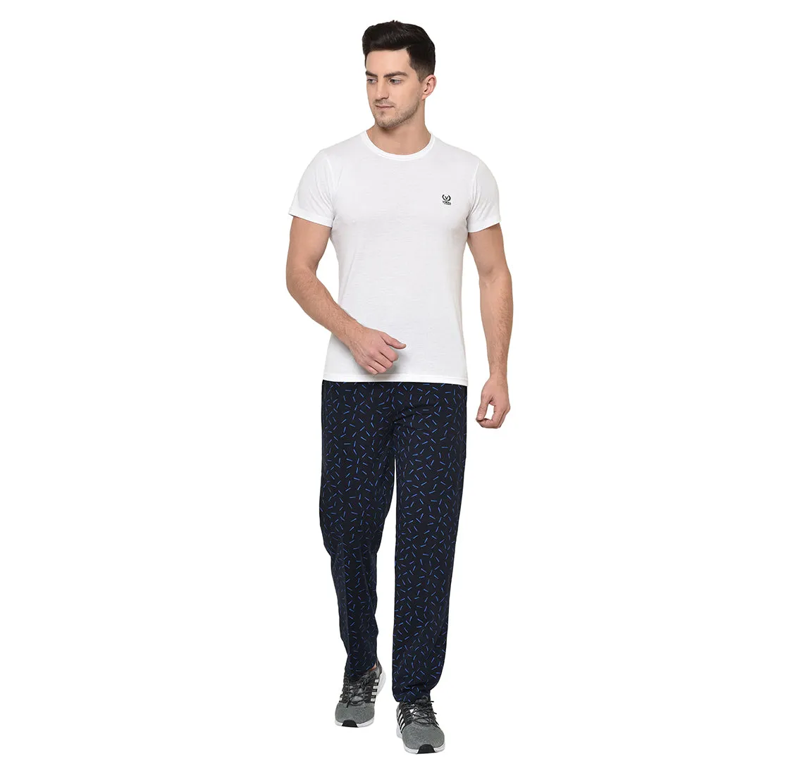 Vimal Jonney Dark Blue Cotton Trackpant For Men's