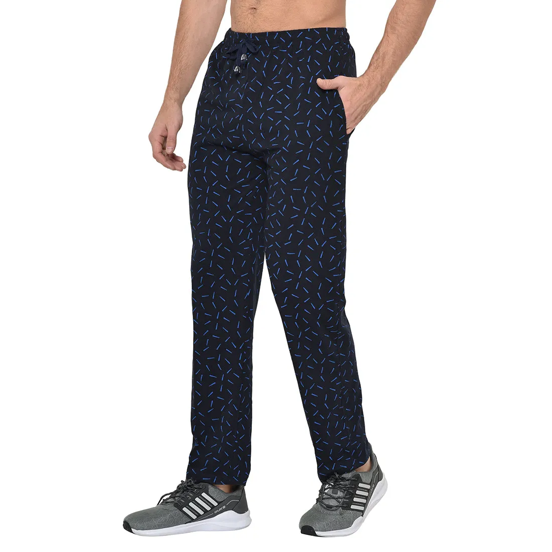 Vimal Jonney Dark Blue Cotton Trackpant For Men's