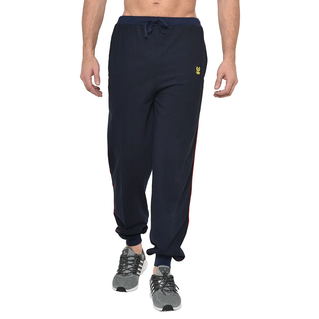 Vimal Jonney Dark Blue Cotton Trackpant For Men's