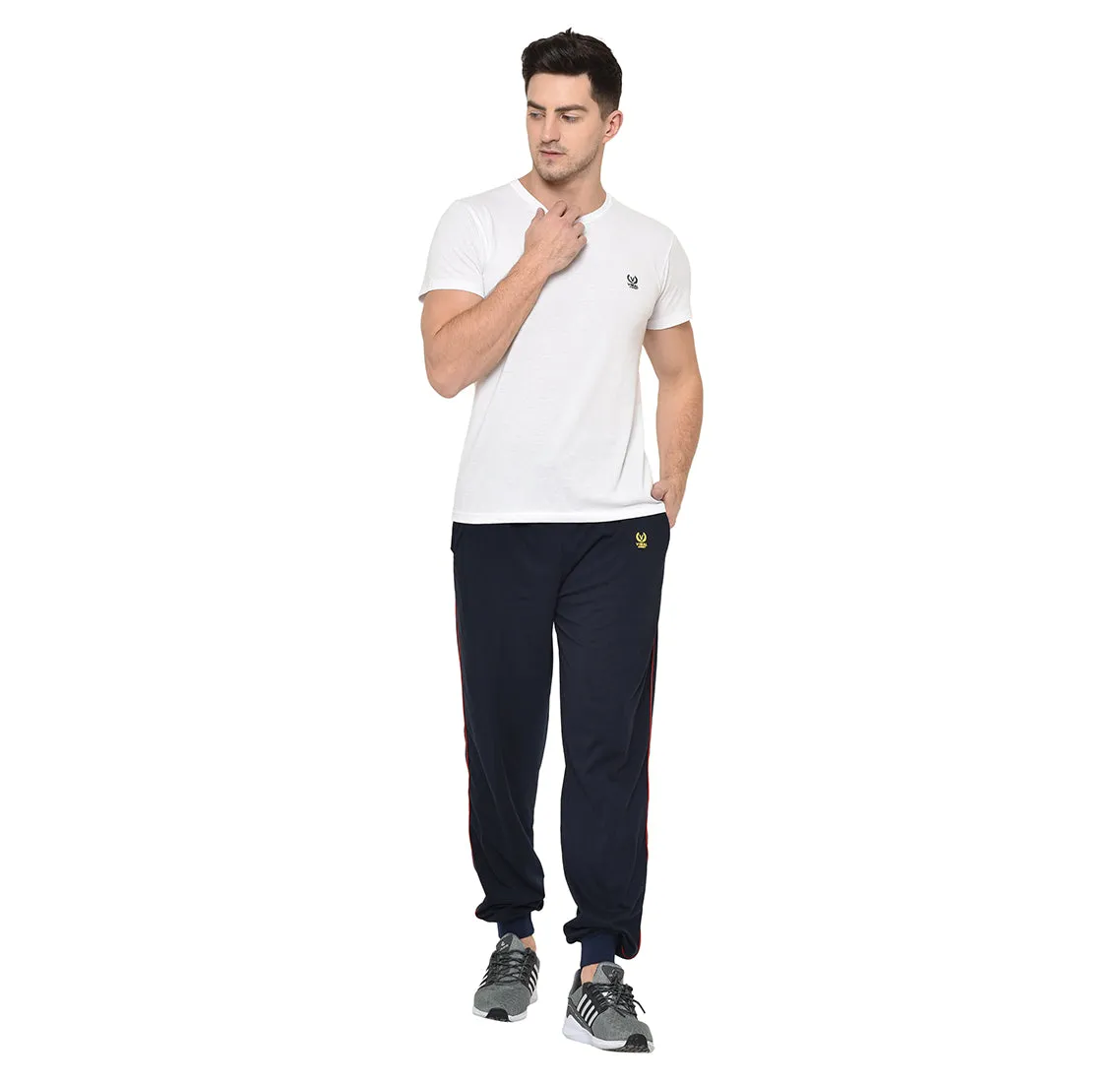 Vimal Jonney Dark Blue Cotton Trackpant For Men's