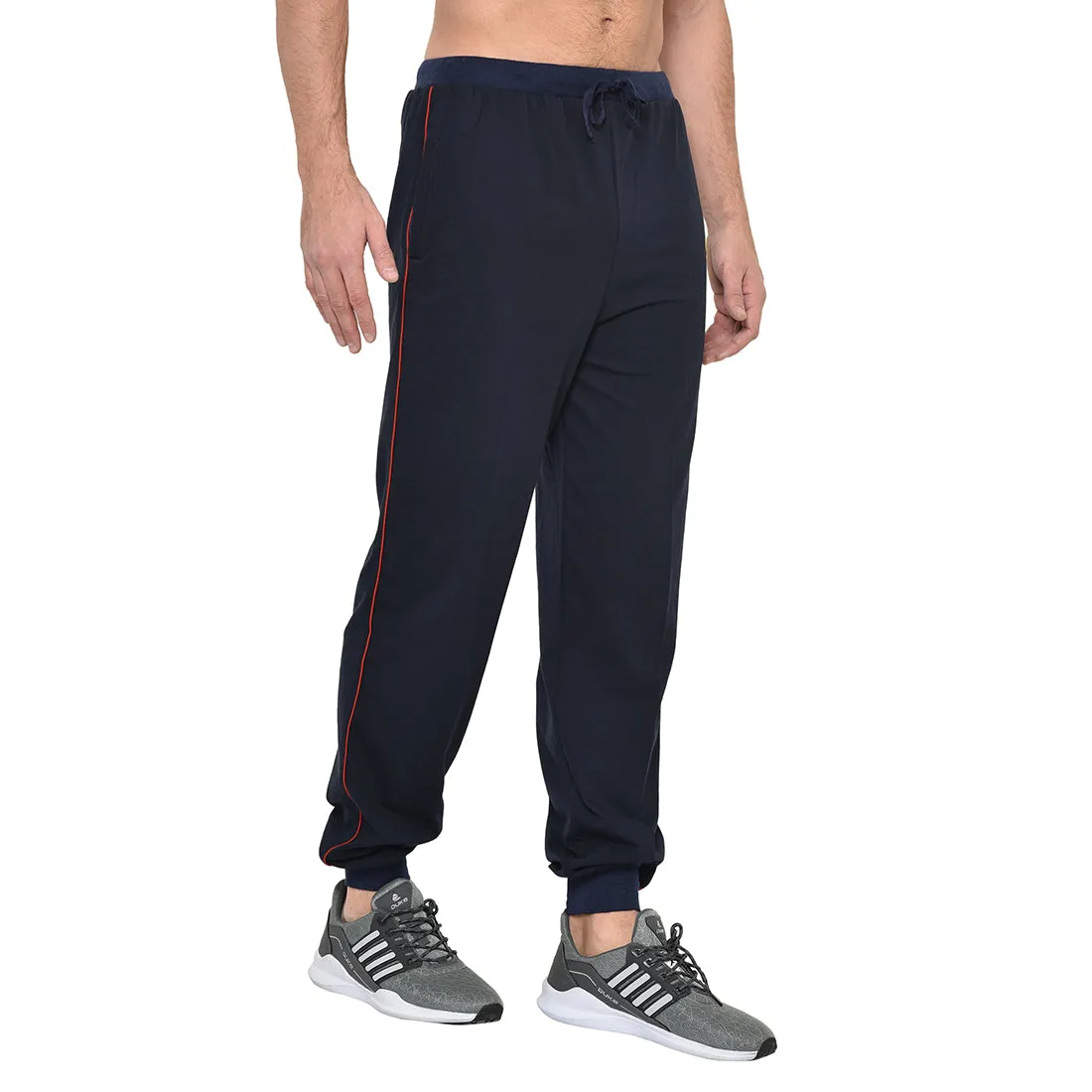 Vimal Jonney Dark Blue Cotton Trackpant For Men's