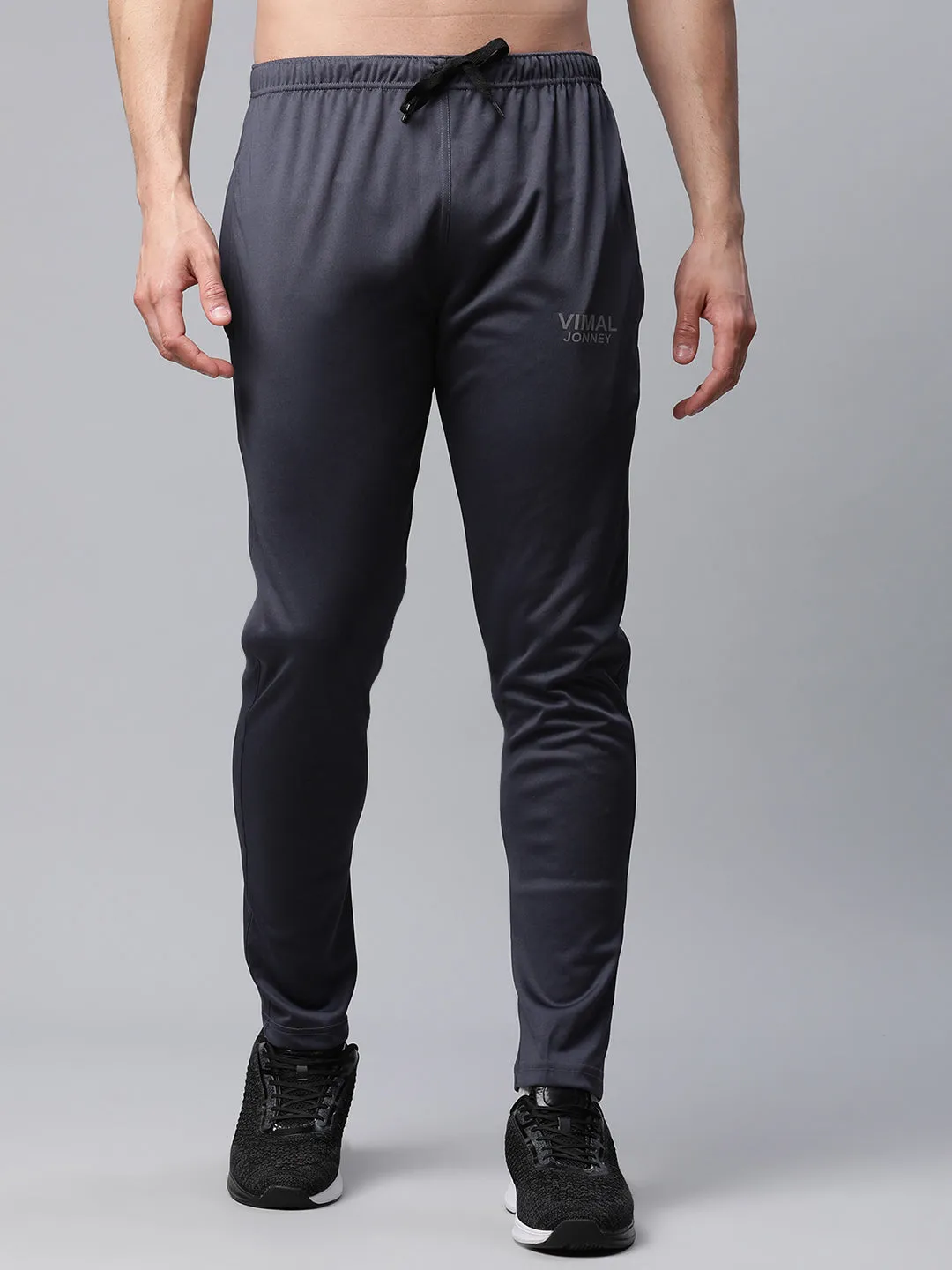 Vimal Jonney Dryfit Polyster Lycra Solid Grey Trackpant for Men