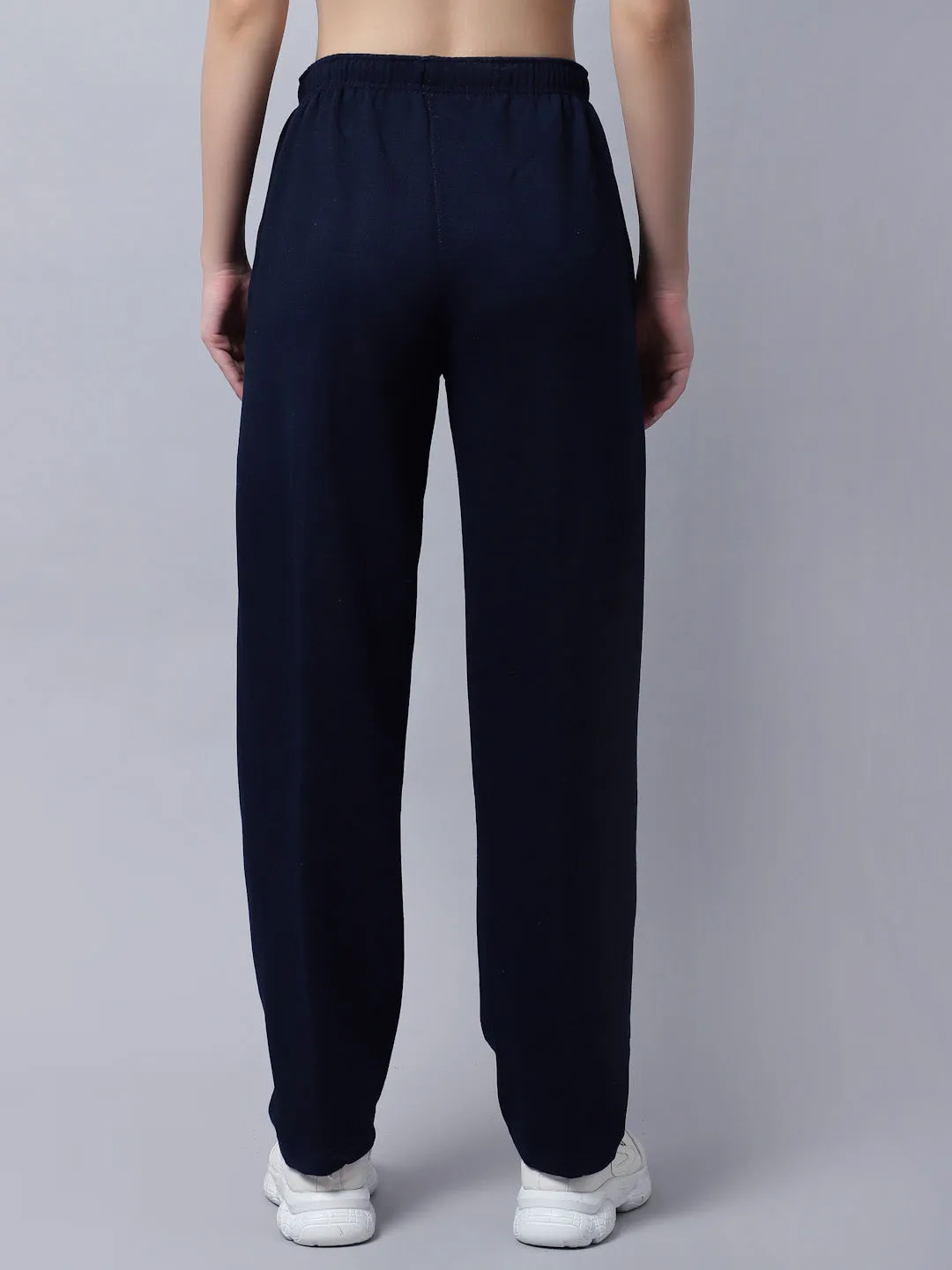 Vimal Jonney Fleece Regular-Fit Navy Blue Trackpant for Women