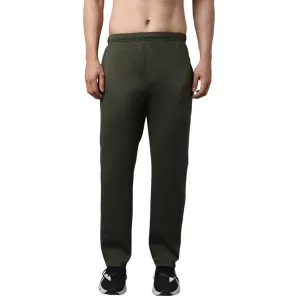 Vimal Jonney Fleece Regular-Fit Olive Cotton Trackpant for Men