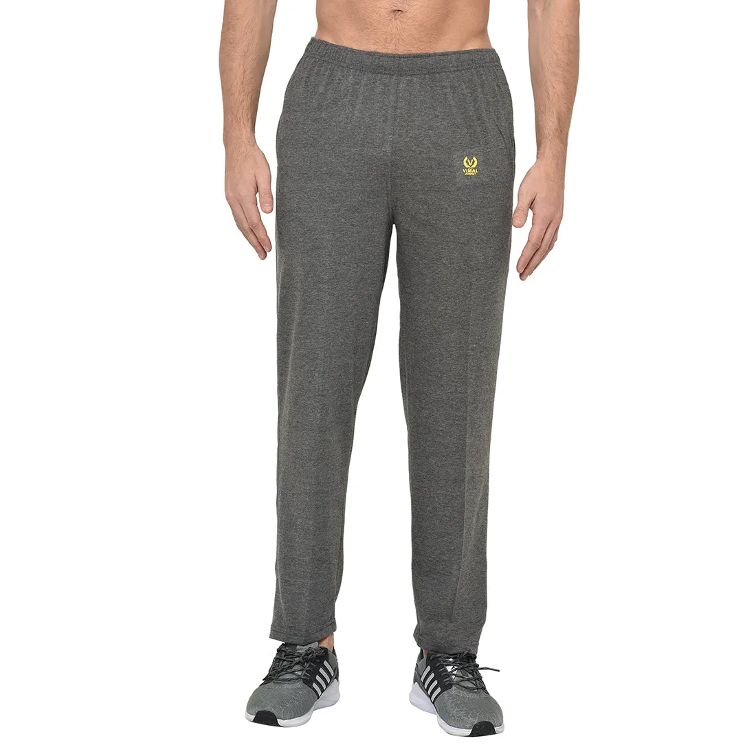 Vimal Jonney Grey Cotton Trackpant For Men's