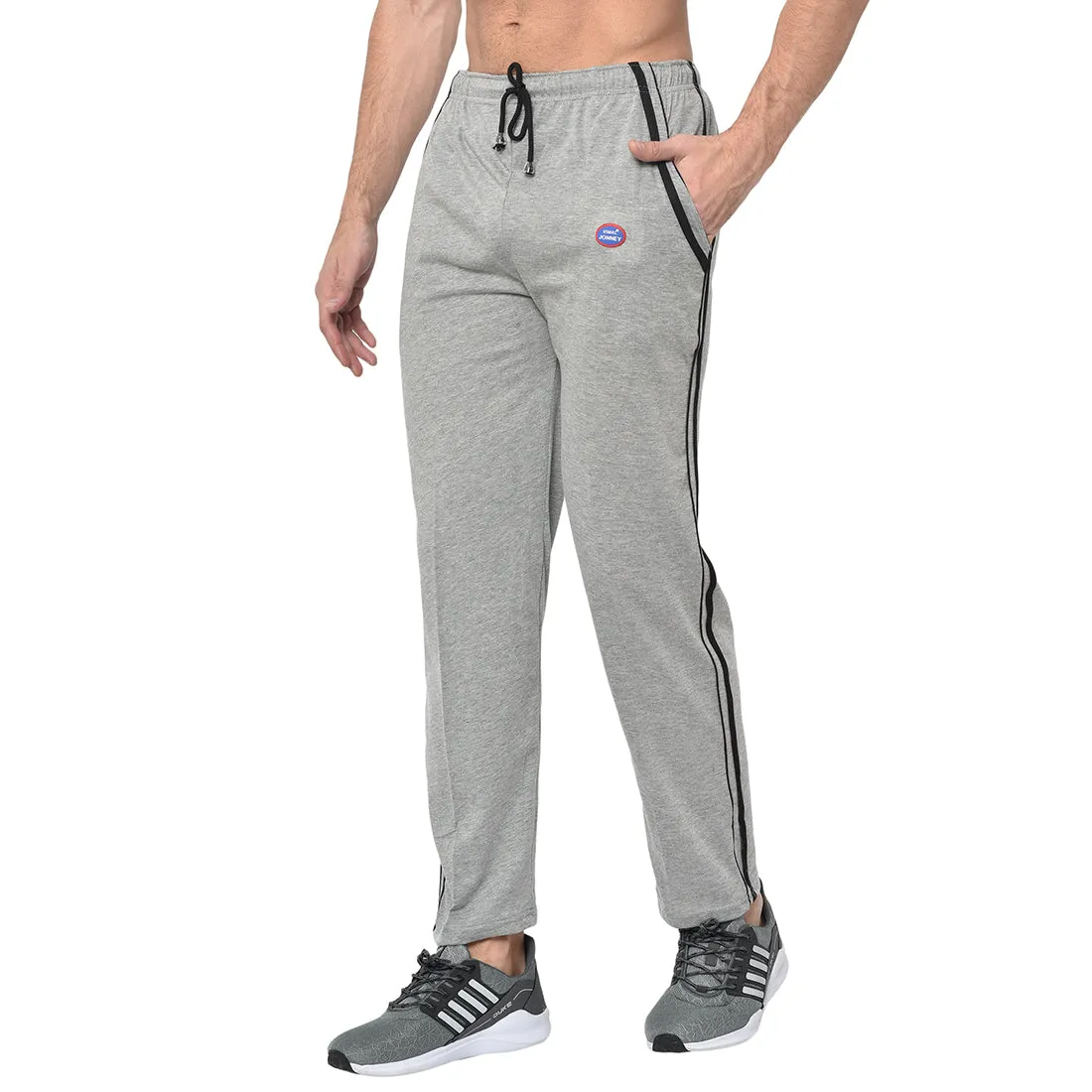 Vimal Jonney Grey Cotton Trackpant For Men's