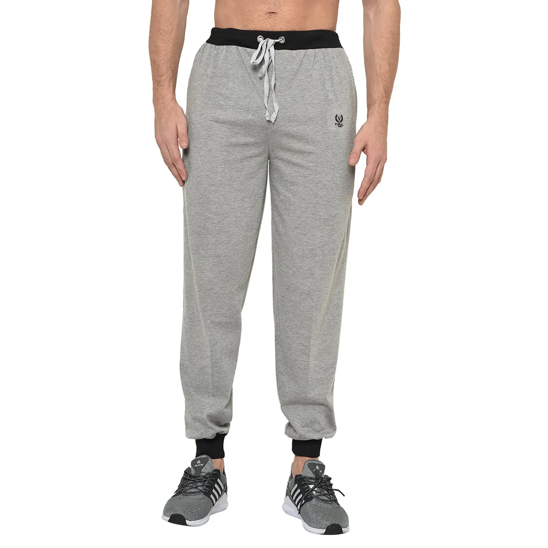 Vimal Jonney Grey Cotton Trackpant For Men's