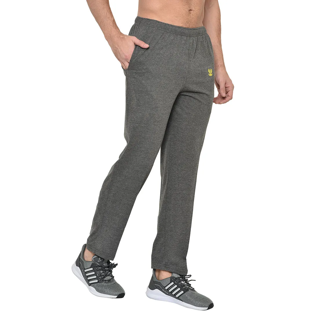 Vimal Jonney Grey Cotton Trackpant For Men's