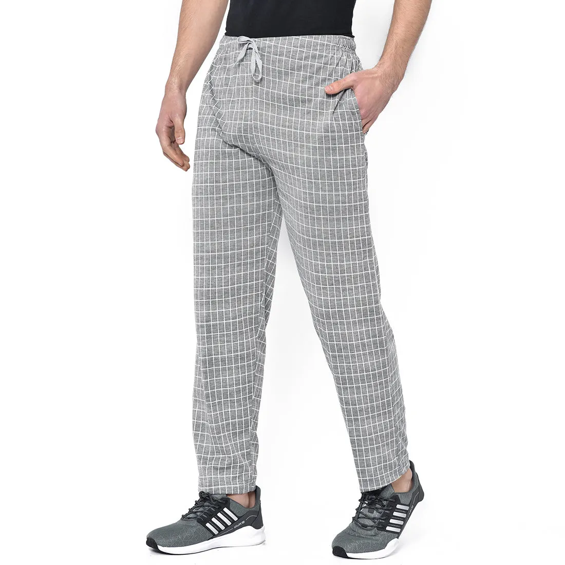 Vimal Jonney Grey Cotton Trackpant For Men's