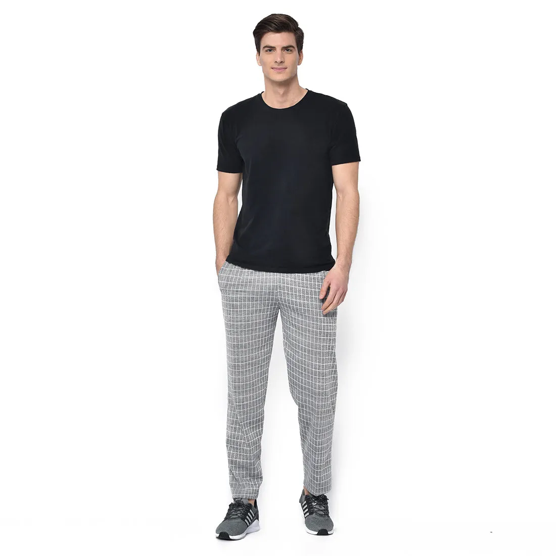 Vimal Jonney Grey Cotton Trackpant For Men's