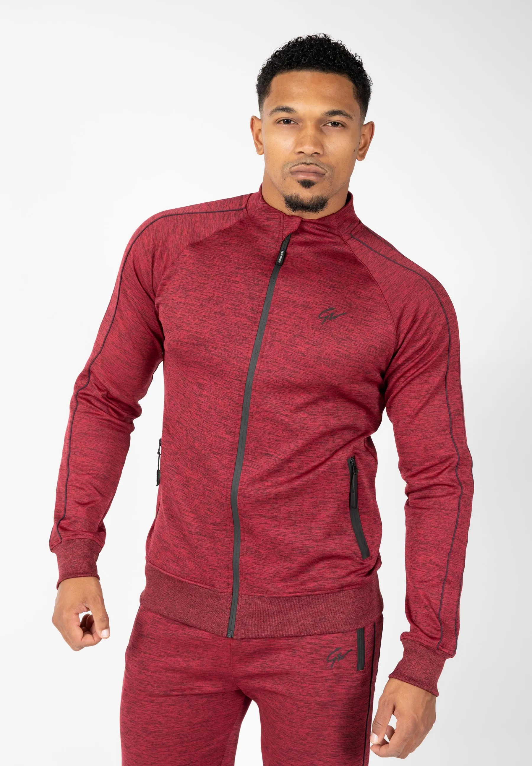 Wenden Track Jacket - Burgundy Red