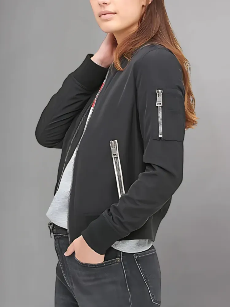 Women New Autumn Women's Baseball Bomber Leather Jacket