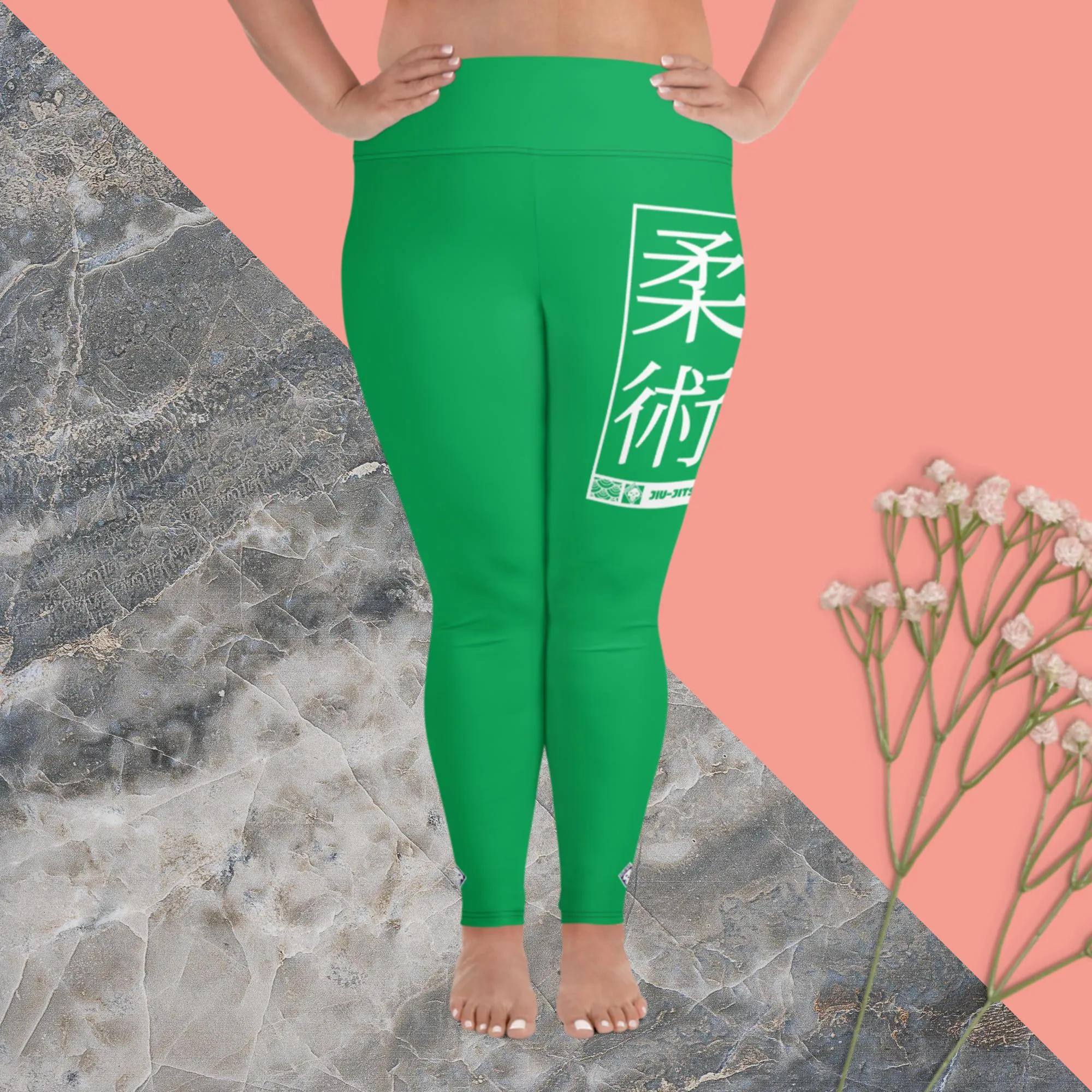 Women's Plus Size Yoga Pants Workout Leggings For Jiu Jitsu 009 - Jade